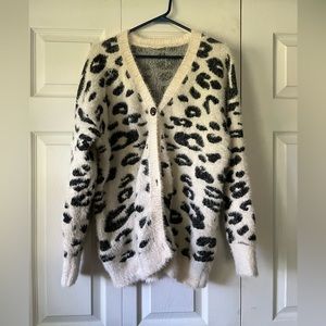 Cheetah Print Button Up Cardigan